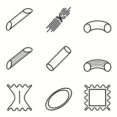 Pasta icons set