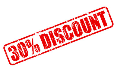 30 percent discount red stamp