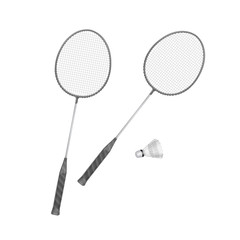 Vector Badminton Rackets with Shuttlecock