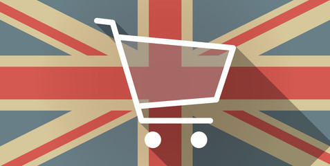 UK flag icon with a shopping cart