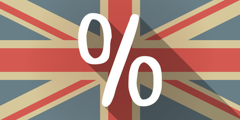 UK flag icon with a discount sign