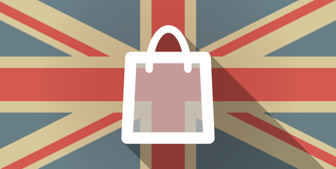 UK flag icon with a shopping bag