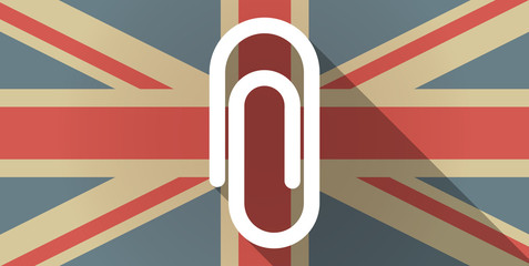 UK flag icon with a clip