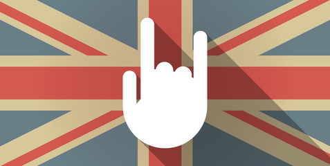 UK flag icon with a rocking hand