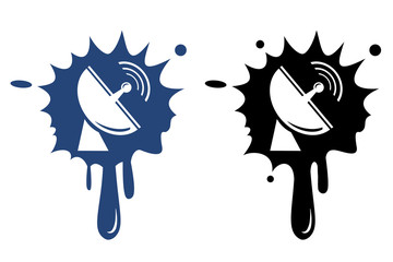 Radio radar transmitting signal - Vector icon isolated
