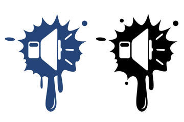 Speaker Volume icon on black button