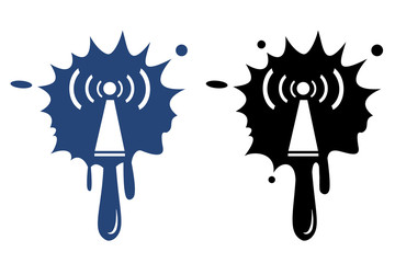 Wifi symbol icon on white background