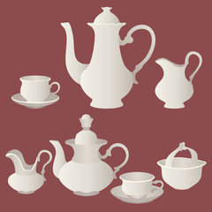 vector coffee service