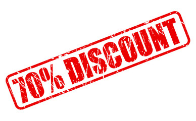 70 percent discount red stamp text