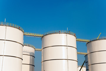 Oil storage tanks