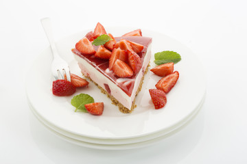 Erdbeer-Sahne Torte, Teller