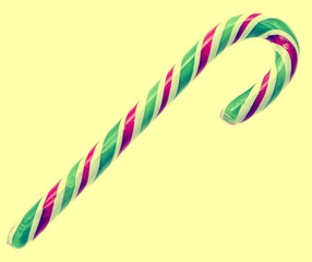 Colored candy Christmas stick, lollipop, spiral shape
