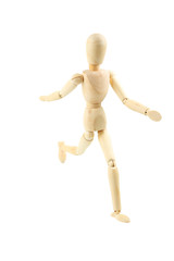Wooden figure isolated on white