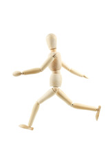 Wooden figure isolated on white