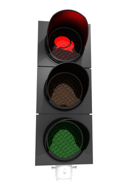 No talking, traffic light