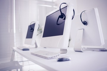 Computers and headsets 