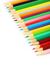 Colour pencils isolated on white