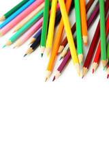 Colour pencils isolated on white