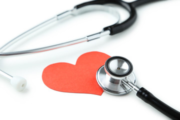 Stethoscope on white background
