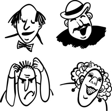 vector comic illustration people and emotions
