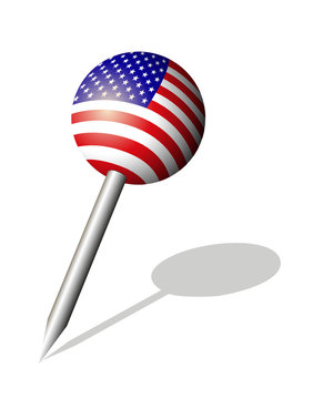 &bdquo;United States of America&ldquo; Stecknadel
Vektor illustration 
