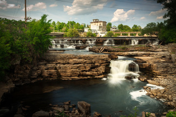 Many Small Waterfalls in Almonte, Ontario Canada