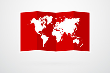 World Map Cardboard Vector