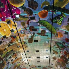 Plafond van de nieuwe Markthal, Rotterdam