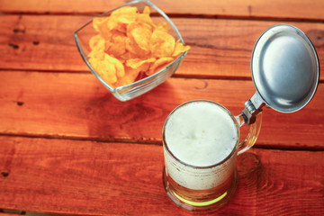 Beer and chips