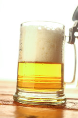 Mug of light beer