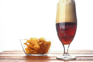 Glass of brown ale