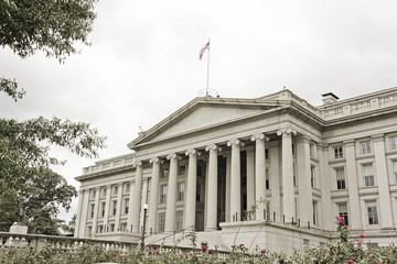 Fototapeta na wymiar The Treasury Building, Washington DC