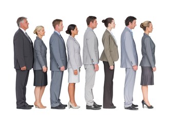 Obraz premium Business team standing in row