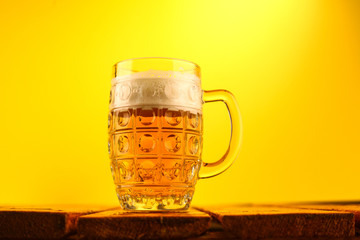 Mug of light beer