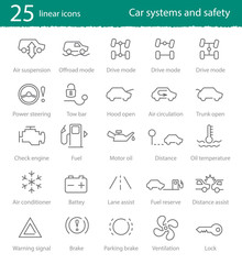Vector car interface icons set