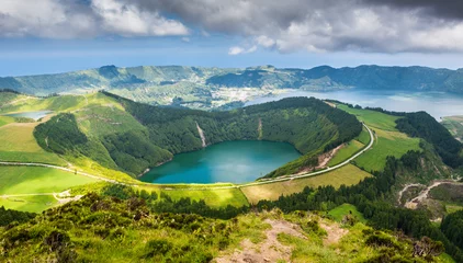 Fototapete Insel Schöner See von Sete Cidades, Azoren, Portugal Europe