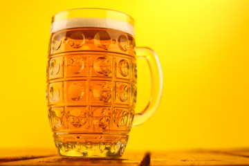 Mug of light beer