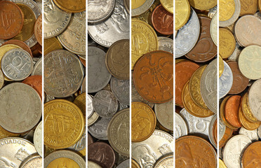 Coins collage.