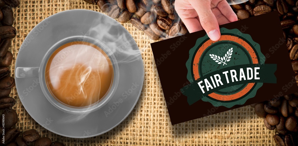 Poster composite image of hand showing card