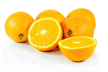 Oranges on white stock-image