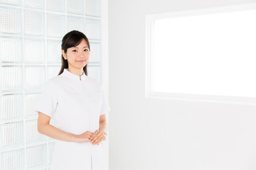 portrait of young asian nurse