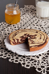 Cake ''Zebra'', close up