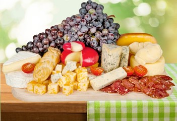 Cheese, Wine, Food.