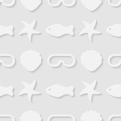 Summer sea seamless pattern. Eps10