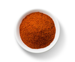 Cayenne pepper - Red chilli powder isolated on white background