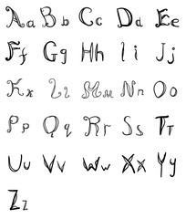 Elegant style font set Vector 11