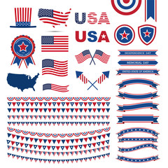 USA flag pattern element - obrazy, fototapety, plakaty