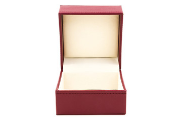 red gift box isolated on white background