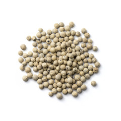 White Peppercorn isolated on white background