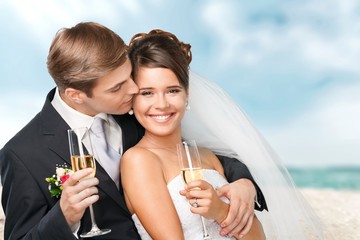 Wedding, Bride, Couple.